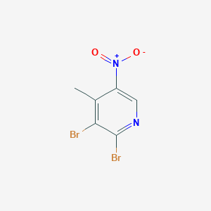 molecular formula C6H4Br2N2O2 B13687095 2,3-Dibromo-4-methyl-5-nitropyridine 