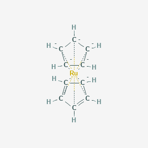 molecular formula C10H10Ru-6 B136871 Cyclopenta-1,3-diene;cyclopentane;ruthenium CAS No. 156206-09-6