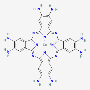 molecular formula C32H24CoN16 B13687182 Cobalt(II) 2,3,9,10,16,17,23,24-Octakis(amino)phthalocyanine 