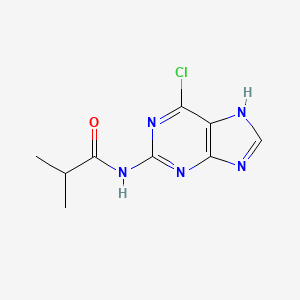 molecular formula C9H10ClN5O B13687190 N-(6-Chloro-9H-purin-2-yl)isobutyramide 
