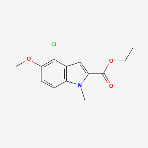 molecular formula C13H14ClNO3 B13687212 Ethyl 4-Chloro-5-methoxy-1-methyl-1H-indole-2-carboxylate 