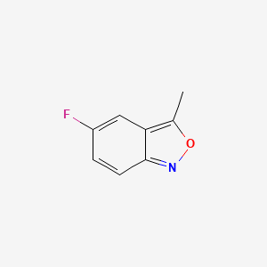 molecular formula C8H6FNO B13687243 5-Fluoro-3-methylbenzo[c]isoxazole 
