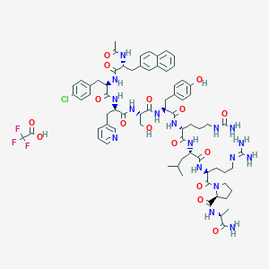 molecular formula C72H93ClF3N17O16 B136873 Cetrorelix trifluoroacetate CAS No. 130289-71-3