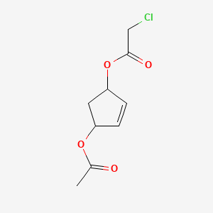molecular formula C9H11ClO4 B13687325 (1R,4R)-4-Acetoxy-2-cyclopentenyl 2-Chloroacetate 