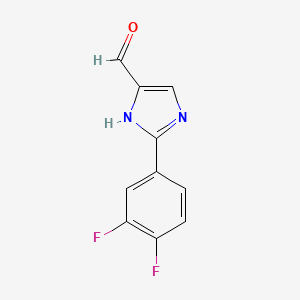 molecular formula C10H6F2N2O B13687330 2-(3,4-difluorophenyl)-1H-imidazole-5-carbaldehyde 