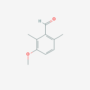 molecular formula C10H12O2 B13687353 3-Methoxy-2,6-dimethylbenzaldehyde 