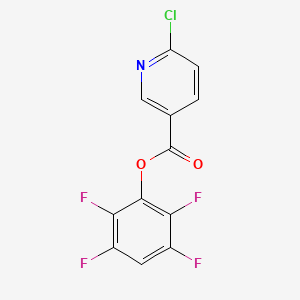 molecular formula C12H4ClF4NO2 B13687369 2,3,5,6-Tetrafluorophenyl 6-Chloronicotinate CAS No. 1207954-98-0