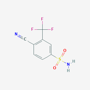 molecular formula C8H5F3N2O2S B1368756 4-Cyano-3-(trifluoromethyl)benzenesulfonamide CAS No. 923676-92-0