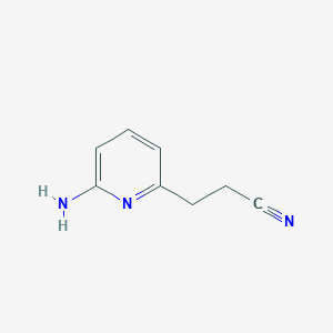 B136877 3-(6-Aminopyridin-2-yl)propanenitrile CAS No. 153140-17-1
