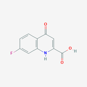 molecular formula C10H6FNO3 B1368812 7-Fluoro-4-oxo-1,4-dihydroquinoline-2-carboxylic acid 
