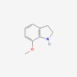 molecular formula C9H11NO B1368815 7-METHOXY-2,3-DIHYDRO-1H-INDOLE CAS No. 334986-99-1