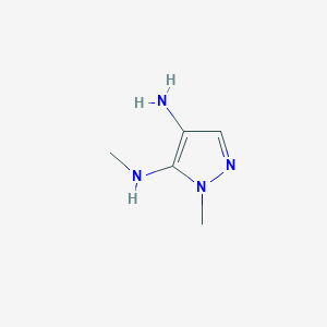 molecular formula C5H10N4 B136882 4-Amino-1-methyl-5-methylaminopyrazole CAS No. 155601-14-2