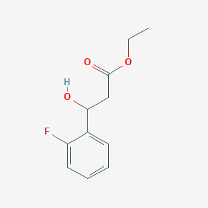 molecular formula C11H13FO3 B13688249 Ethyl 3-(2-fluorophenyl)-3-hydroxypropanoate 
