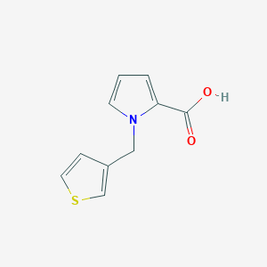 molecular formula C10H9NO2S B1368826 1-(thiophen-3-ylmethyl)-1H-pyrrole-2-carboxylic acid 