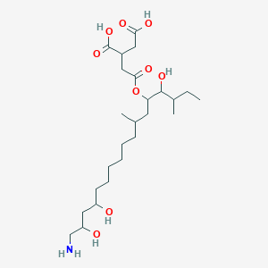 molecular formula C25H47NO9 B1368845 2-[2-(17-Amino-4,14,16-trihydroxy-3,7-dimethylheptadecan-5-yl)oxy-2-oxoethyl]butanedioic acid 