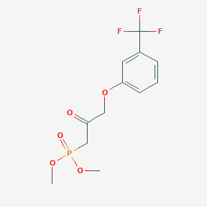 molecular formula C12H14F3O5P B1368852 Dimethyl (2-oxo-3-(3-(trifluoromethyl)phenoxy)propyl)phosphonate CAS No. 54094-19-8
