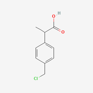 molecular formula C10H11ClO2 B1368878 2-[4-(氯甲基)苯基]丙酸 CAS No. 80530-55-8
