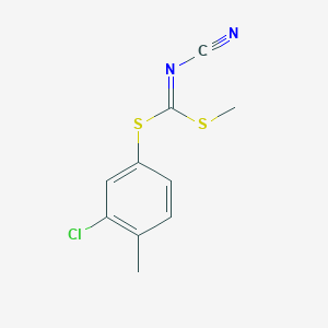 molecular formula C10H9ClN2S2 B136888 [(3-Chloro-4-methylphenyl)sulfanyl-methylsulfanylmethylidene]cyanamide CAS No. 152382-24-6