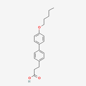 molecular formula C20H24O3 B1368881 3-[4-(4-Pentyloxyphenyl)phenyl]propionic acid 