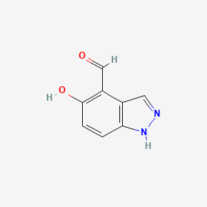 molecular formula C8H6N2O2 B1368921 5-hydroxy-1H-indazole-4-carbaldehyde CAS No. 213330-84-8