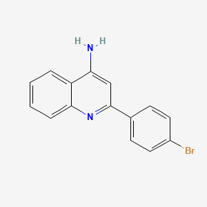 molecular formula C15H11BrN2 B1368931 2-(4-Bromophenyl)quinolin-4-amine 
