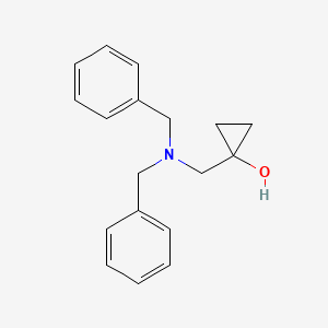 molecular formula C18H21NO B1368937 1-[(Dibenzylamino)methyl]cyclopropanol CAS No. 428855-17-8