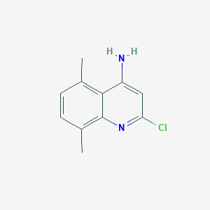 molecular formula C11H11ClN2 B13689601 4-Amino-2-chloro-5,8-dimethylquinoline 
