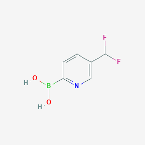molecular formula C6H6BF2NO2 B13689680 5-(Difluoromethyl)pyridine-2-boronic Acid 