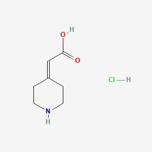 molecular formula C7H12ClNO2 B1368978 2-(Piperidin-4-ylidene)acetic acid hydrochloride CAS No. 84839-57-6