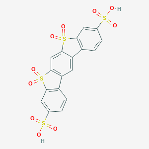 molecular formula C18H10O10S4 B136898 Tetraoxo-2H-dibenzo(d,d')benzo(1,2-b,5,4-b')dithiophene-3,9-disulfonic acid CAS No. 133476-13-8