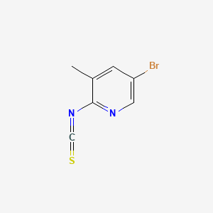 molecular formula C7H5BrN2S B13689818 5-Bromo-2-isothiocyanato-3-methylpyridine 