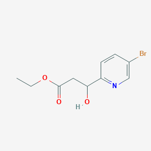 molecular formula C10H12BrNO3 B13689877 Ethyl 3-(5-Bromo-2-pyridyl)-3-hydroxypropanoate 