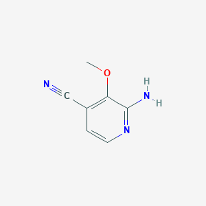 molecular formula C7H7N3O B13689918 2-Amino-3-methoxyisonicotinonitrile 