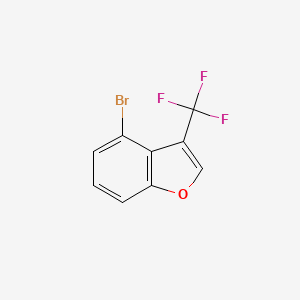 molecular formula C9H4BrF3O B13689963 4-Bromo-3-(trifluoromethyl)benzofuran 