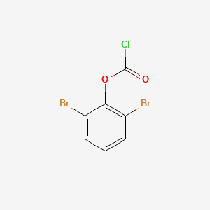 molecular formula C7H3Br2ClO2 B13689994 2,6-Dibromophenyl Chloroformate 
