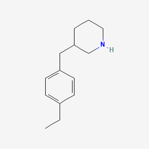 molecular formula C14H21N B1369019 3-(4-Ethyl-benzyl)-piperidine CAS No. 955287-70-4