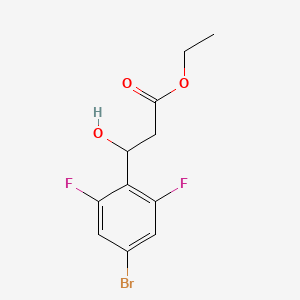 molecular formula C11H11BrF2O3 B13690274 Ethyl 3-(4-bromo-2,6-difluorophenyl)-3-hydroxypropanoate 
