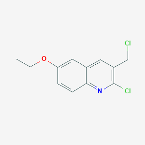 molecular formula C12H11Cl2NO B1369029 2-Chloro-3-chloromethyl-6-ethoxyquinoline CAS No. 948290-90-2