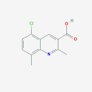 molecular formula C12H10ClNO2 B1369035 5-Chloro-2,8-dimethylquinoline-3-carboxylic acid CAS No. 948294-07-3