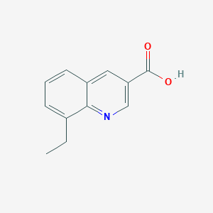 molecular formula C12H11NO2 B1369038 8-Ethylquinoline-3-carboxylic acid CAS No. 71082-56-9