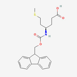molecular formula C22H25NO4S B1369041 (R)-Fmoc-4-amino-6-methylthio-hexanoic acid 