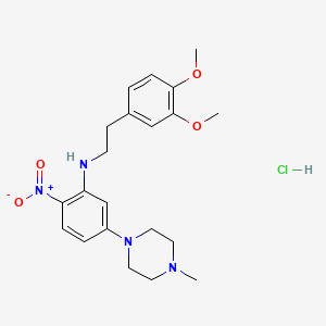 molecular formula C21H29ClN4O4 B1369053 N-[2-(3,4-dimethoxyphenyl)ethyl]-5-(4-methylpiperazin-1-yl)-2-nitroaniline hydrochloride 