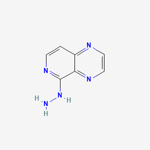 molecular formula C7H7N5 B13690605 5-Hydrazinylpyrido[3,4-b]pyrazine 
