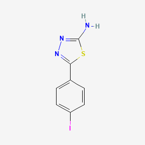 molecular formula C8H6IN3S B13690651 5-(4-Iodophenyl)-1,3,4-thiadiazol-2-amine 