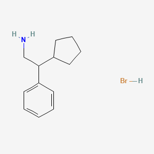 molecular formula C13H20BrN B1369084 (2-Cyclopentyl-2-phenylethyl)amine hydrobromide 