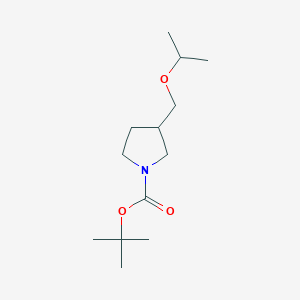 molecular formula C13H25NO3 B13690860 Tert-butyl 3-(isopropoxymethyl)pyrrolidine-1-carboxylate 