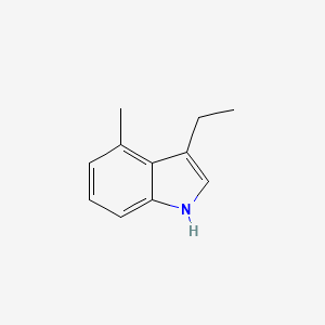molecular formula C11H13N B13690879 3-ethyl-4-methyl-1H-indole 