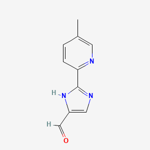 molecular formula C10H9N3O B13690881 2-(5-Methyl-2-pyridyl)imidazole-5-carbaldehyde 