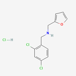 molecular formula C12H12Cl3NO B1369101 (2,4-Dichloro-benzyl)-furan-2-ylmethyl-amine hydrochloride 