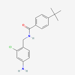 molecular formula C18H21ClN2O B13691064 N-(4-Amino-2-chlorobenzyl)-4-(tert-butyl)benzamide 